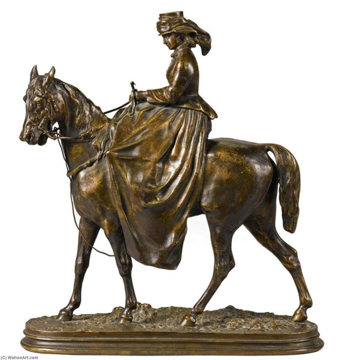 A Lady On Horseback — Pierre Jules Mène