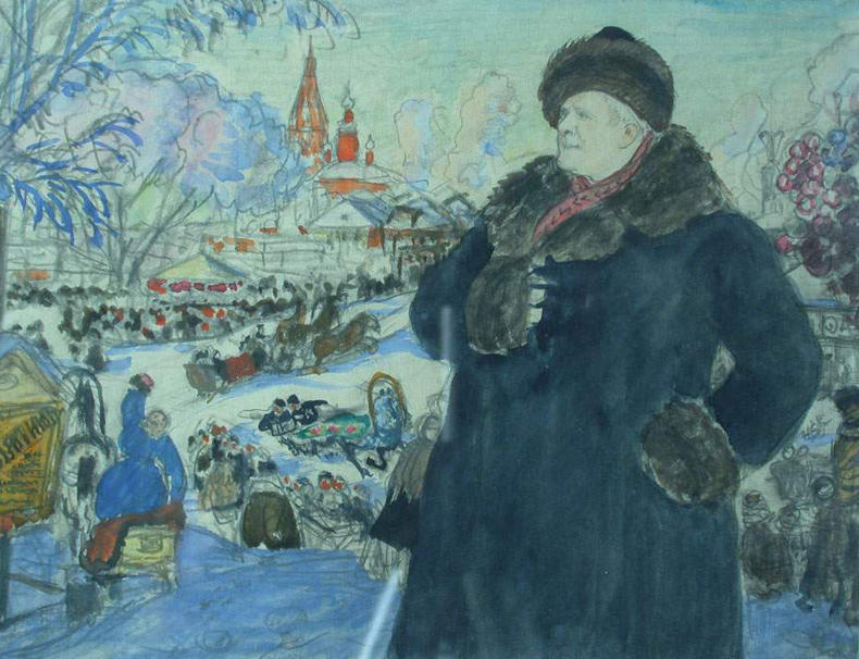 Portrait Of Fiodor Shalyapin — Boris Mikhailovich Kustodiev