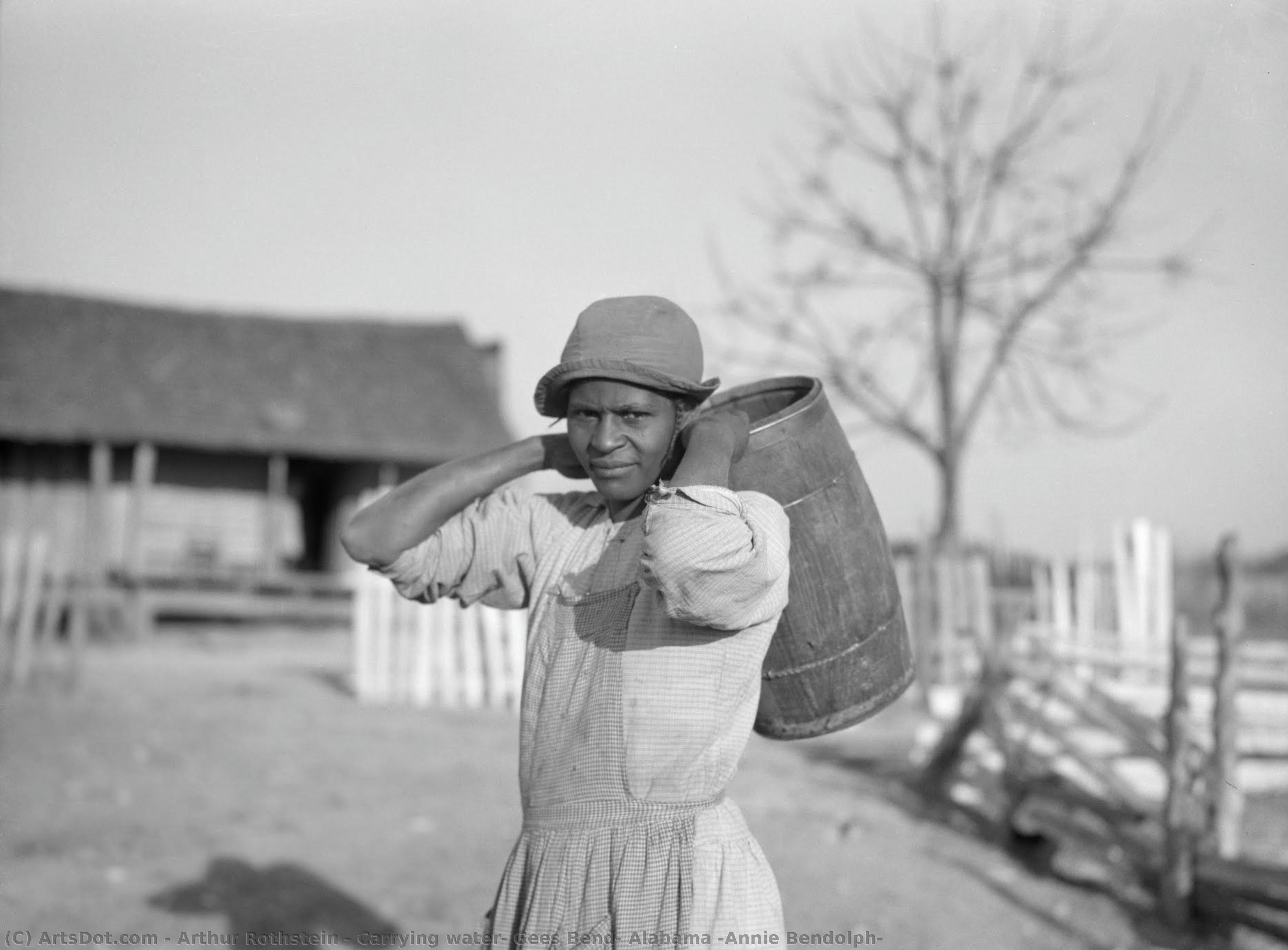Carrying Water, Gees Bend, Alabama [annie Bendolph] — Arthur Rothstein