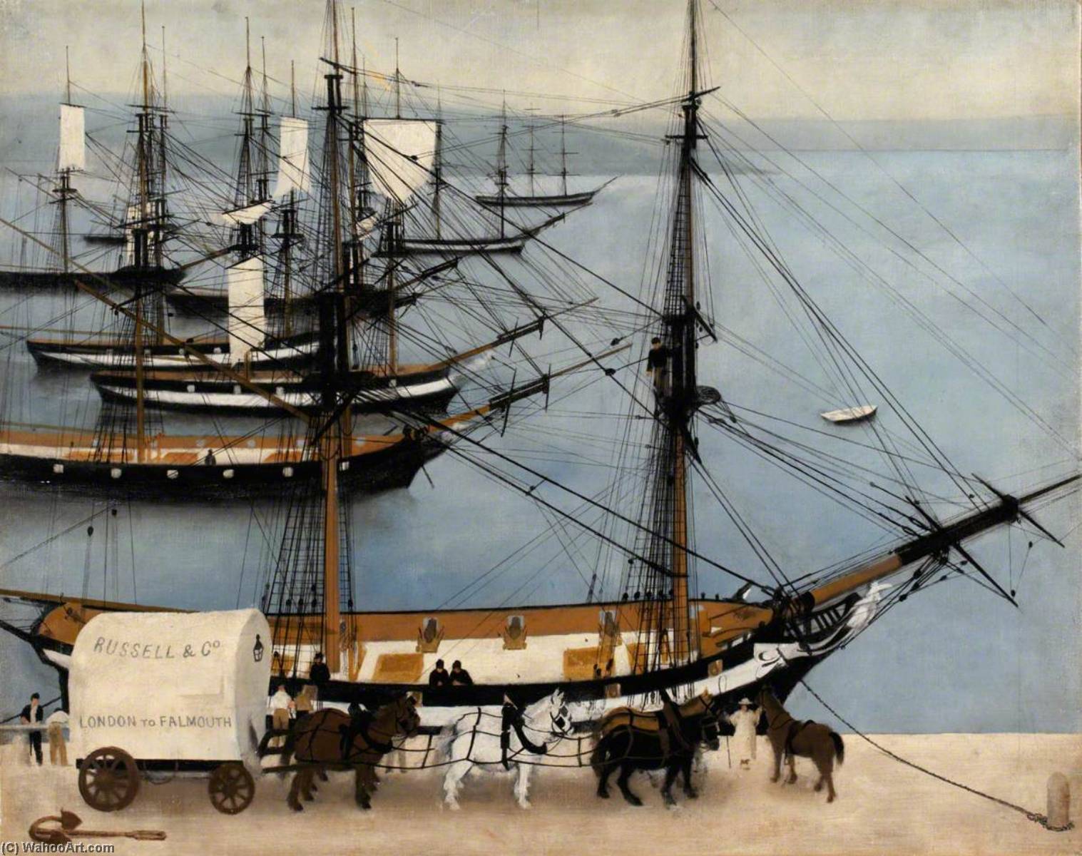 Loading The Transatlantic Mail At Falmouth, 1833 — Harold Sandys Williamson
