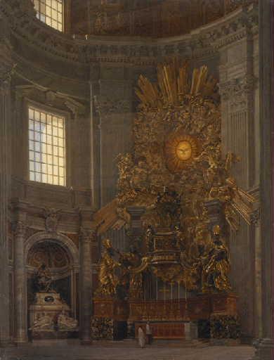 La Chaire De Saint Pierre De Rome Intérieur De Saint Pierre De Rome — Navlet Victor
