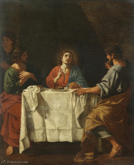 The Supper At Emmaus — Giacinto Gimignani