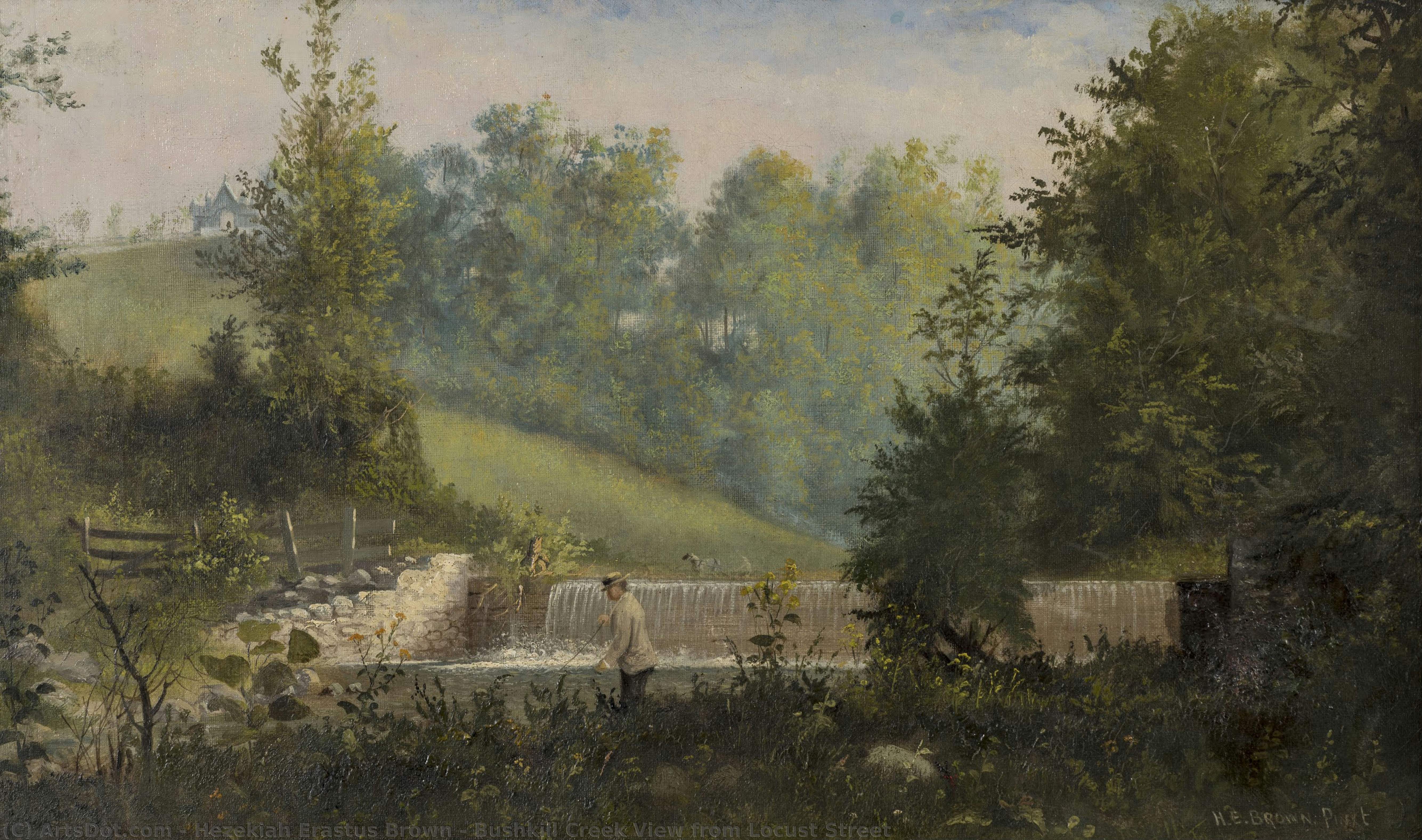 Bushkill Creek View From Locust Street — Hezekiah Erastus Brown