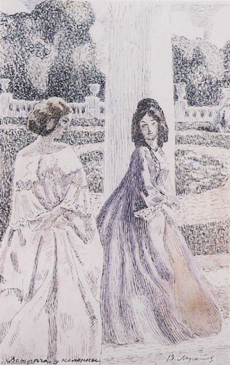 A Meeting By The Column — Viktor Elpidiforovich Borisov Musatov