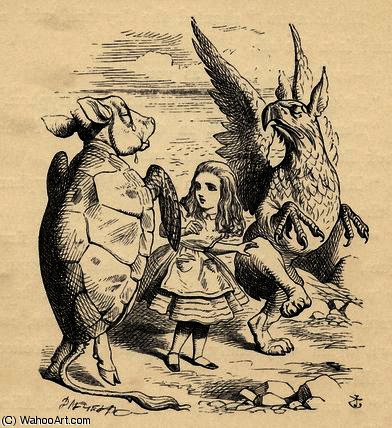 Alice With The Gryphon And The Mock Turtle — Sir John Tenniel