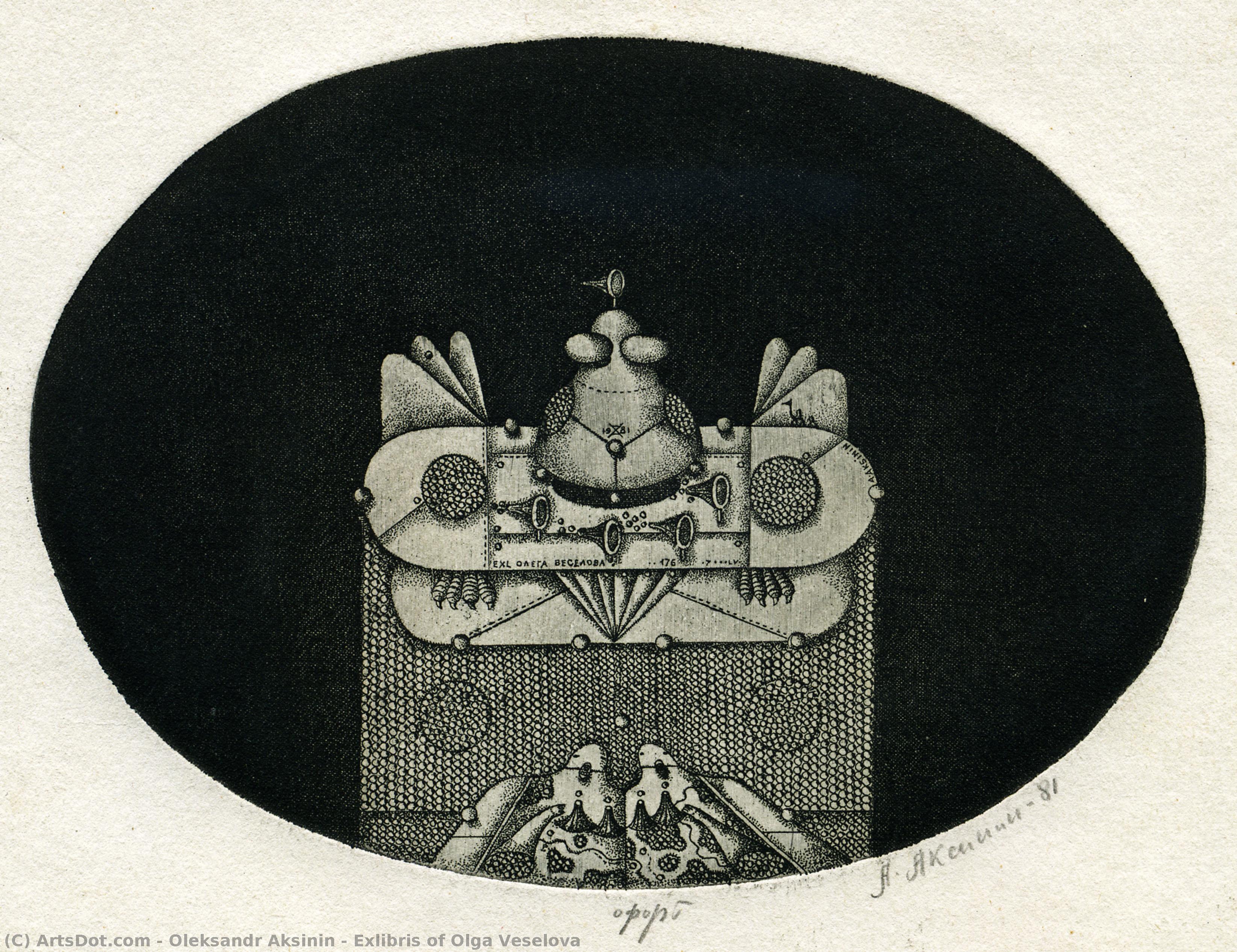 Exlibris Of Olga Veselova — Oleksandr Aksinin