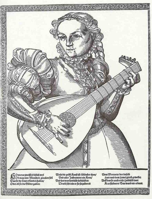 The Musicians, The Lute Player — Tobias Stimmer