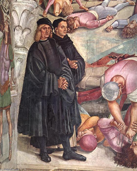 Sermon And Deeds Of The Antichrist (detail) — Luca Signorelli