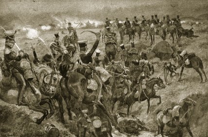 Charge Of The Dragoons At Talavera — Richard Caton Woodville
