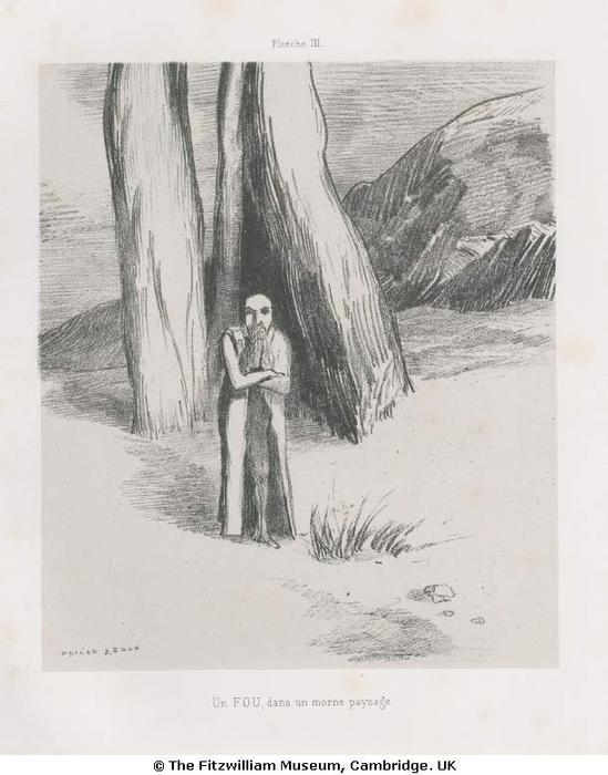 A Madman In A Dismal Landscape — Odilon Redon