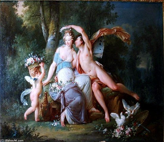 Zephyr Crowning Flora — Jean Frédéric Schall