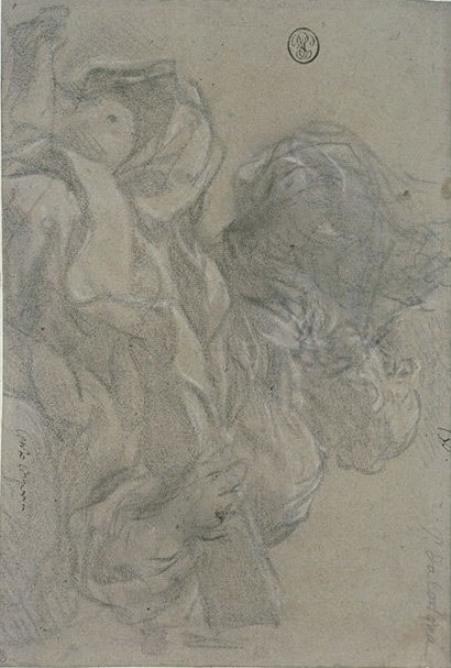 Man Sitting, Looking Up At The Sky, A Book In Hand. Prophet — Pietro Da Cortona
