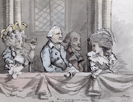 Caricature Of The Audience At The Commemoration — John Nixon