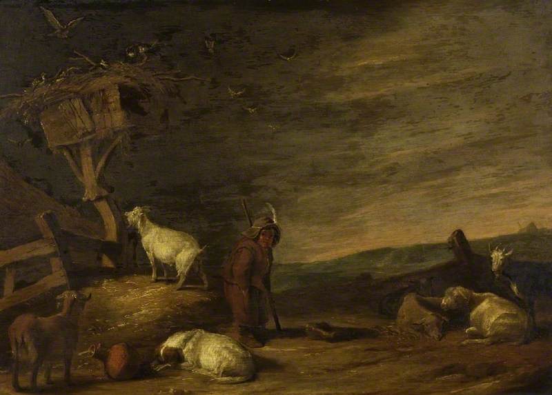 Boy With Goats — Cornelis Saftleven (cornelis Zachtleven)