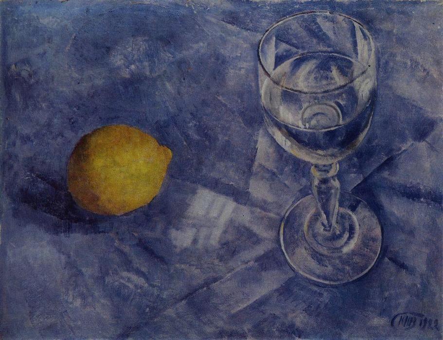 Glass And Lemon — Kuzma Petrov-vodkin