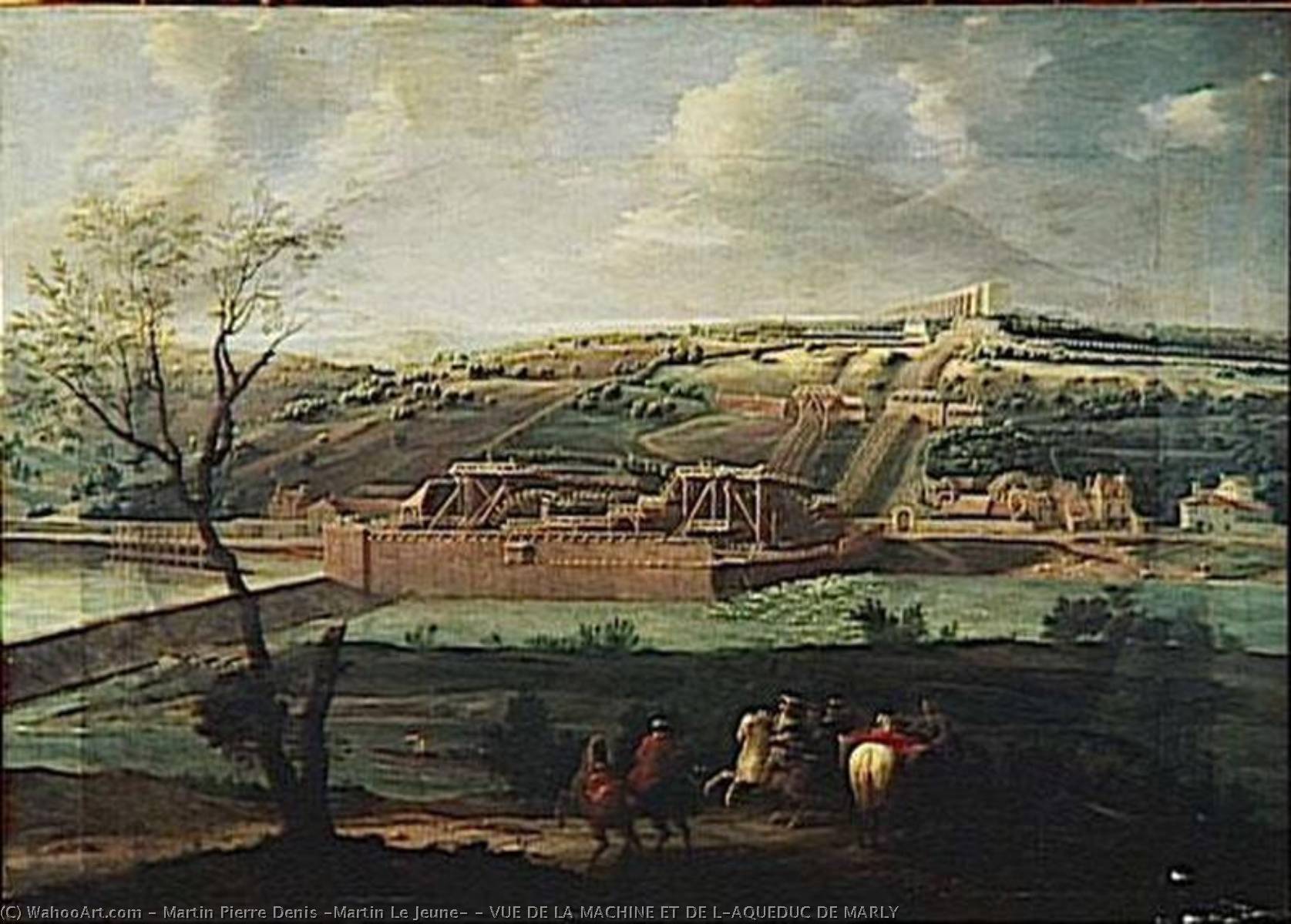 Vue De La Machine Et De L'aqueduc De Marly — Martin Pierre Denis (martin Le Jeune)