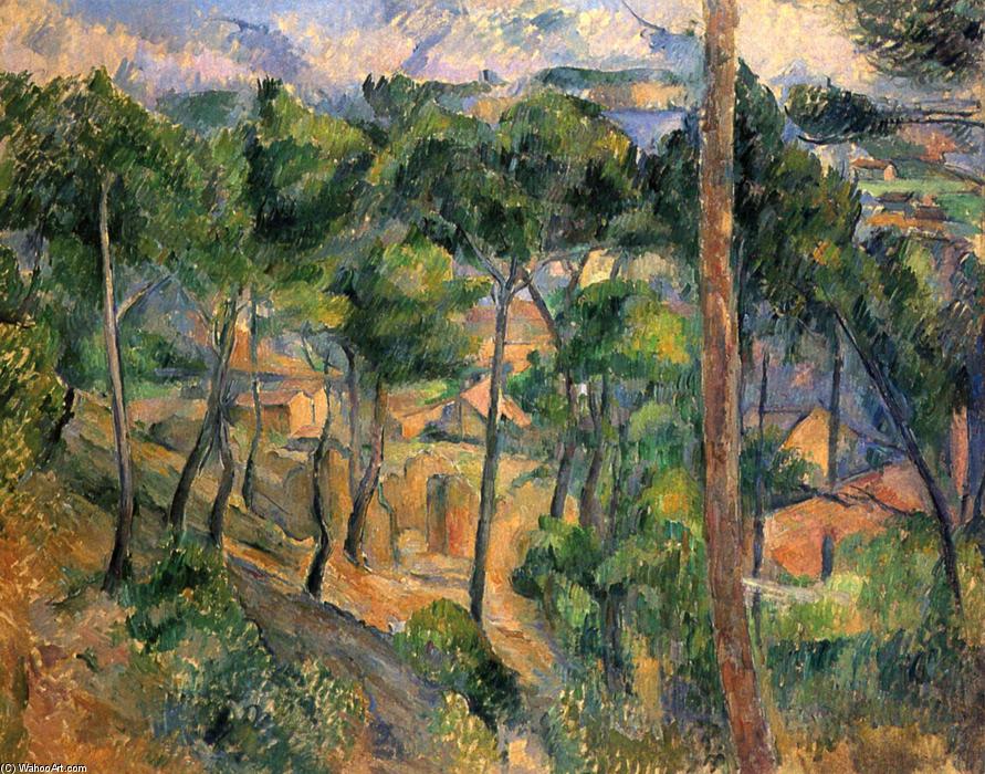 L'estaque View Through The Pines — Paul Cézanne