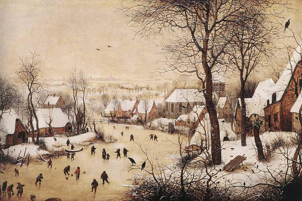 Winter Landscape With Skaters And Bird Trap — Pieter Bruegel The Elder