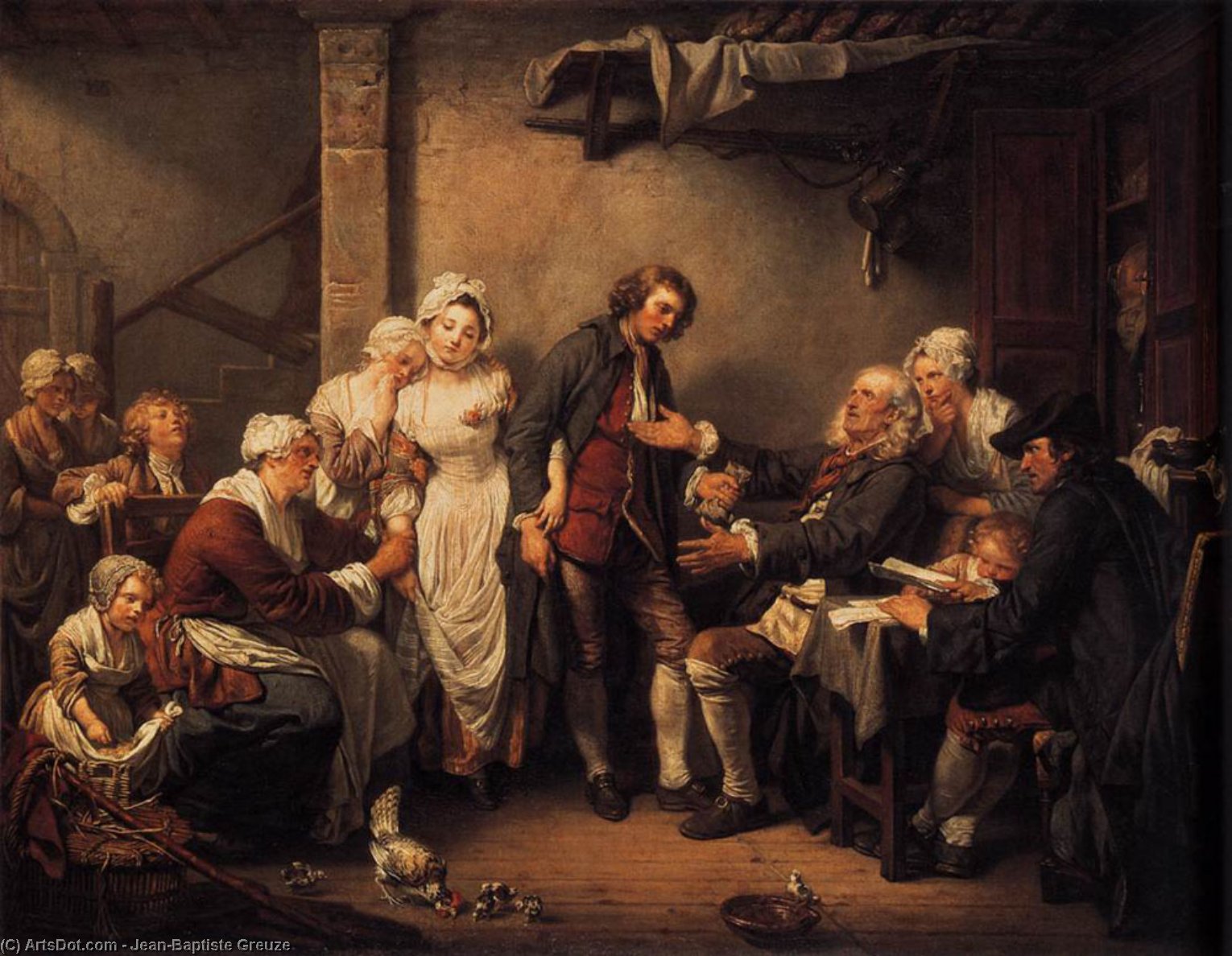 The Marriage Contract — Jean-baptiste Greuze