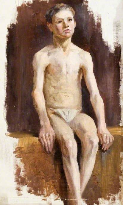 Study Of A Male Model At The Herkomer School — Kate Ethel Cowderoy