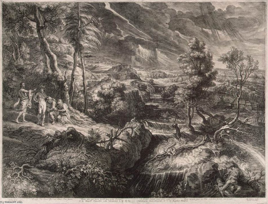 Landscape With Philemon And Baucis — Schelte Adamsz Bolswert