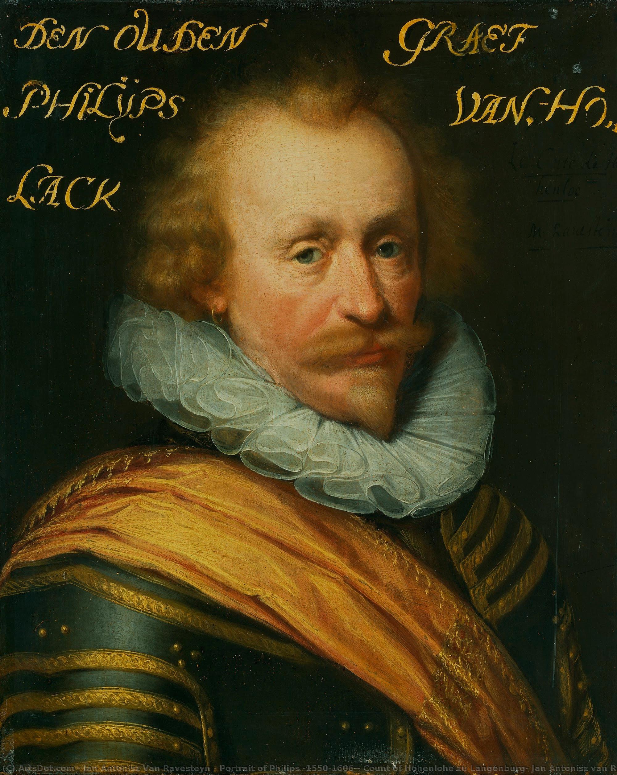 Portrait Of Philips (1550-1606), Count Of Hohenlohe Zu Langenburg, Jan Antonisz Van Ravesteyn (workshop Of), C. 1609 - C. 1633 — Jan Antonisz Van Ravesteyn