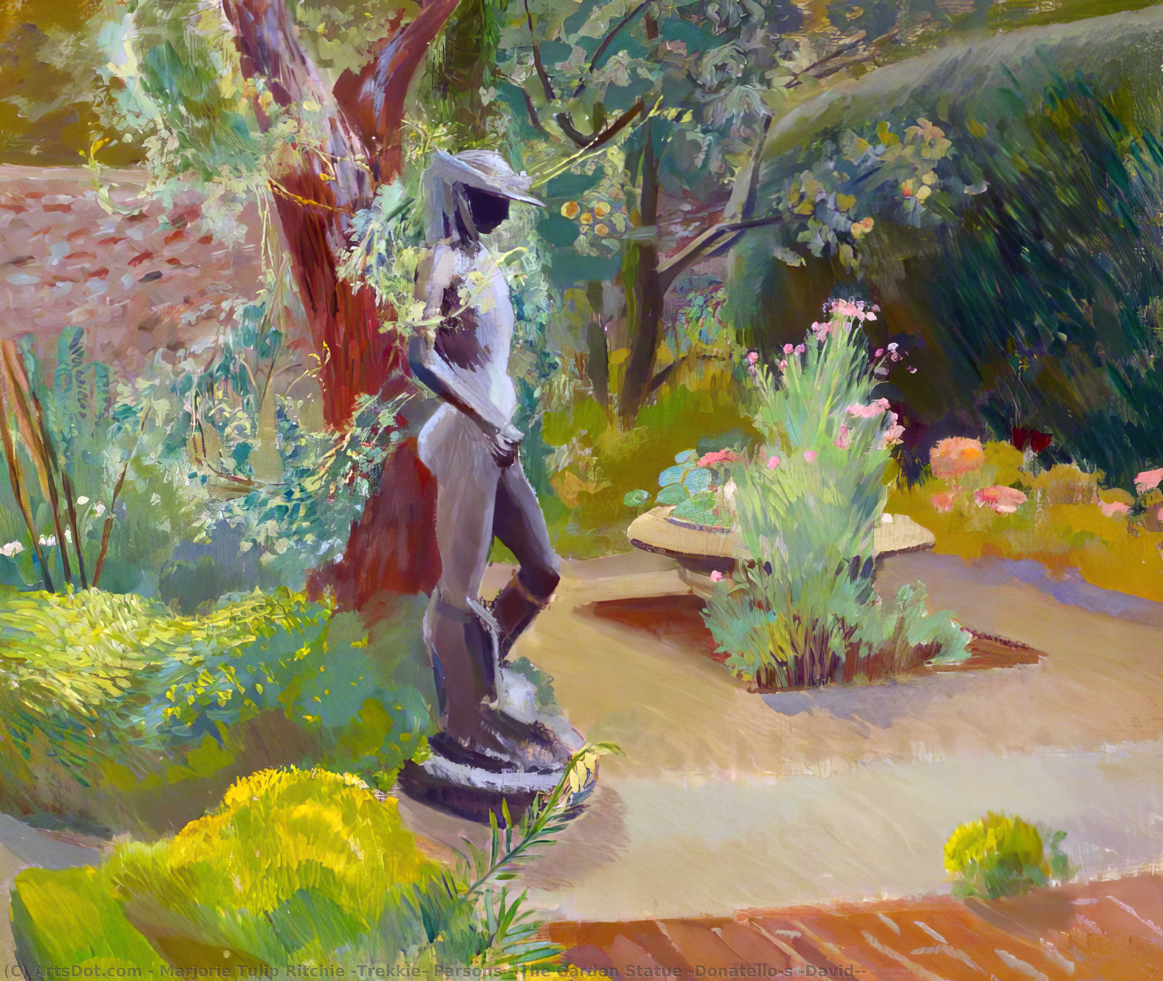 The Garden Statue (donatello's 'david') — Marjorie Tulip Ritchie ('trekkie') Parsons