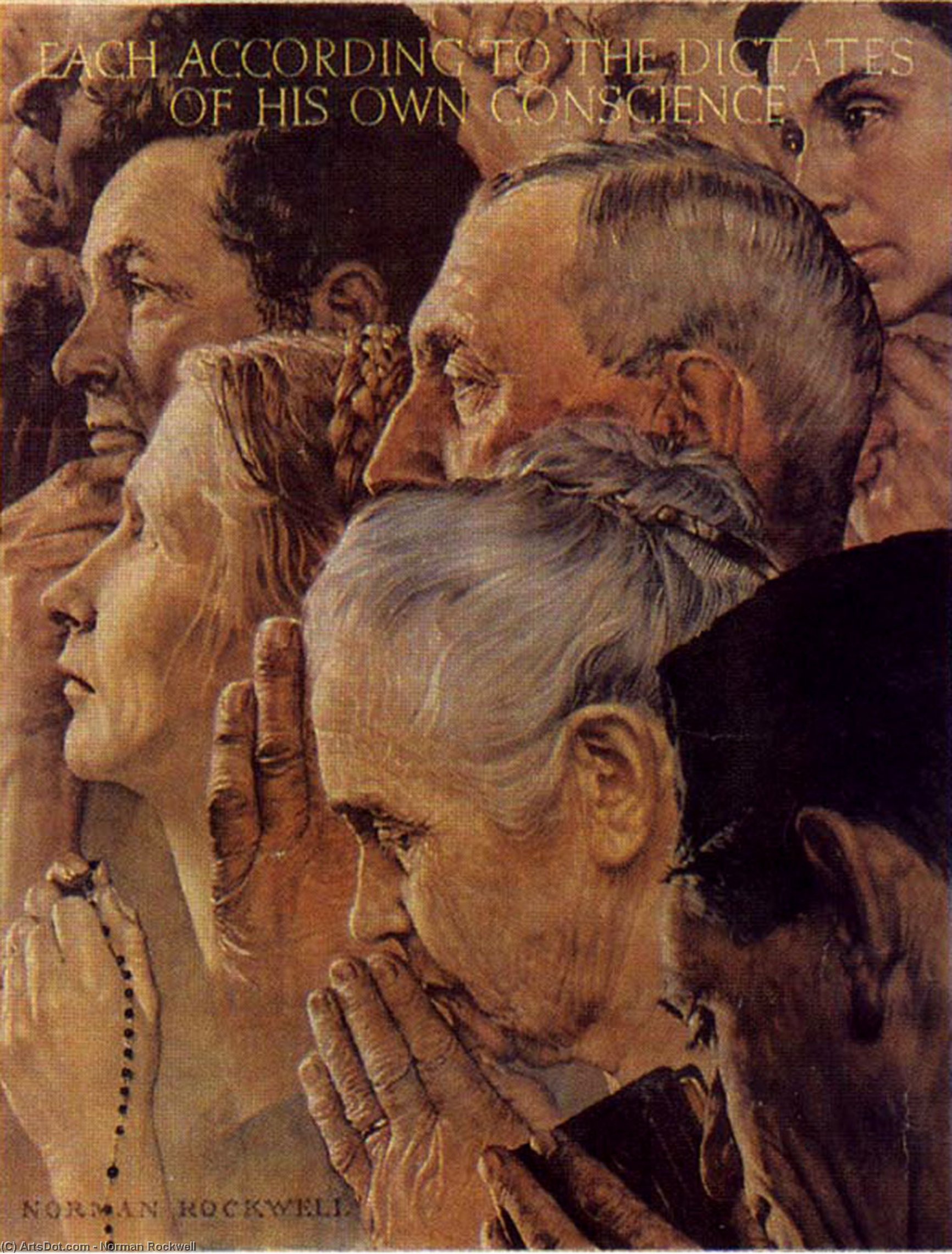 Freedom To Worship — Norman Rockwell