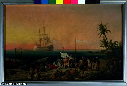Jean De Bethencourt , Norman Navigator, Discovering — Ambroise Louis Garneray
