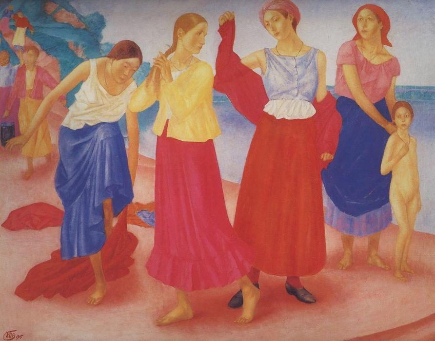 Girls On The Volga — Kuzma Petrov-vodkin