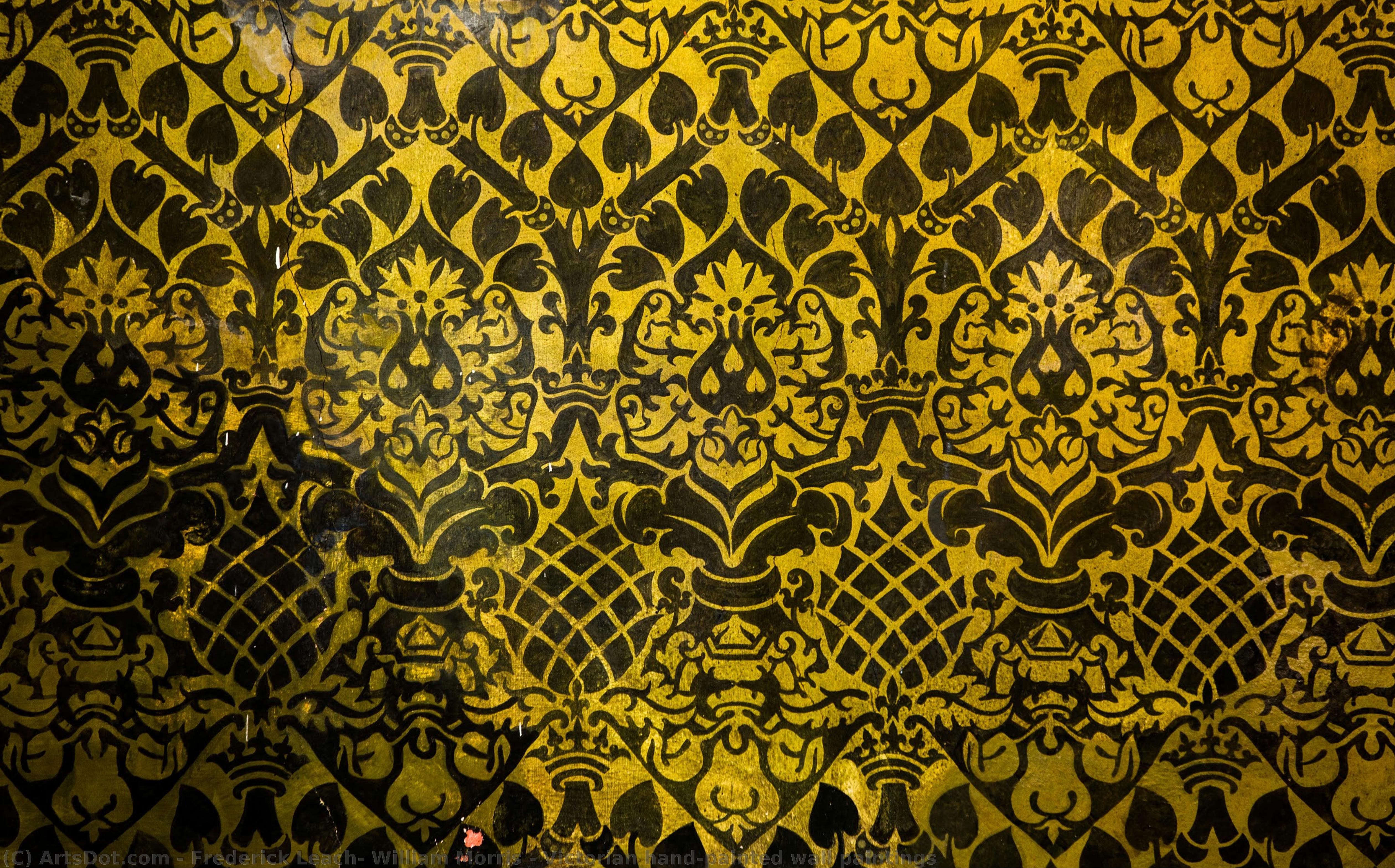 Victorian Hand-painted Wall Paintings — Frederick Leach, William Morris