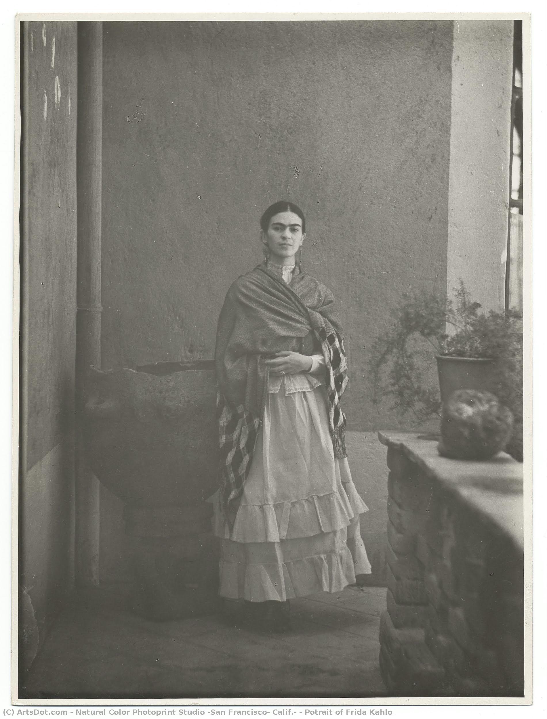 Potrait Of Frida Kahlo — Natural Color Photoprint Studio (san Francisco, Calif.)