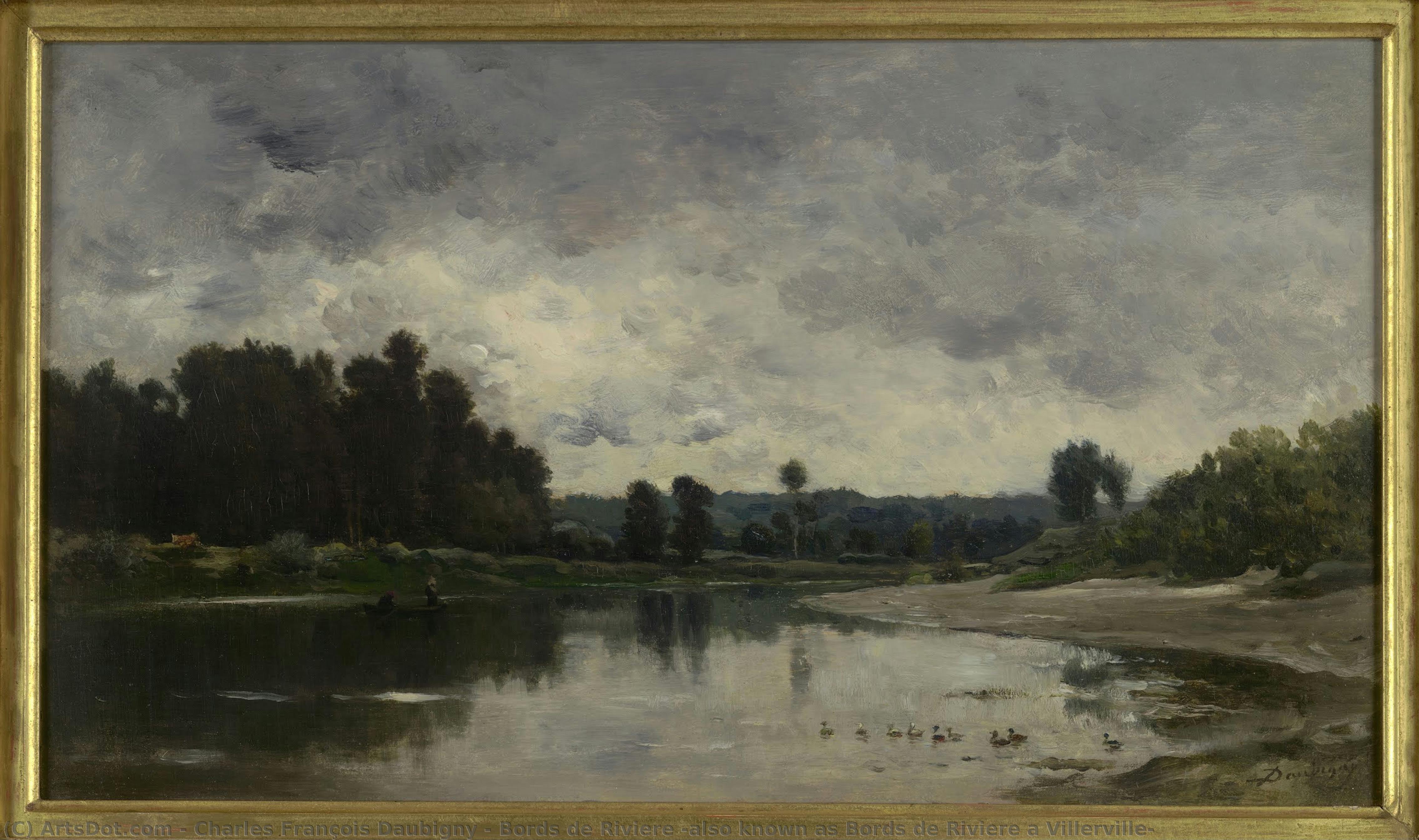 Bords De Riviere (also Known As Bords De Riviere A Villerville) — Charles-françois Daubigny