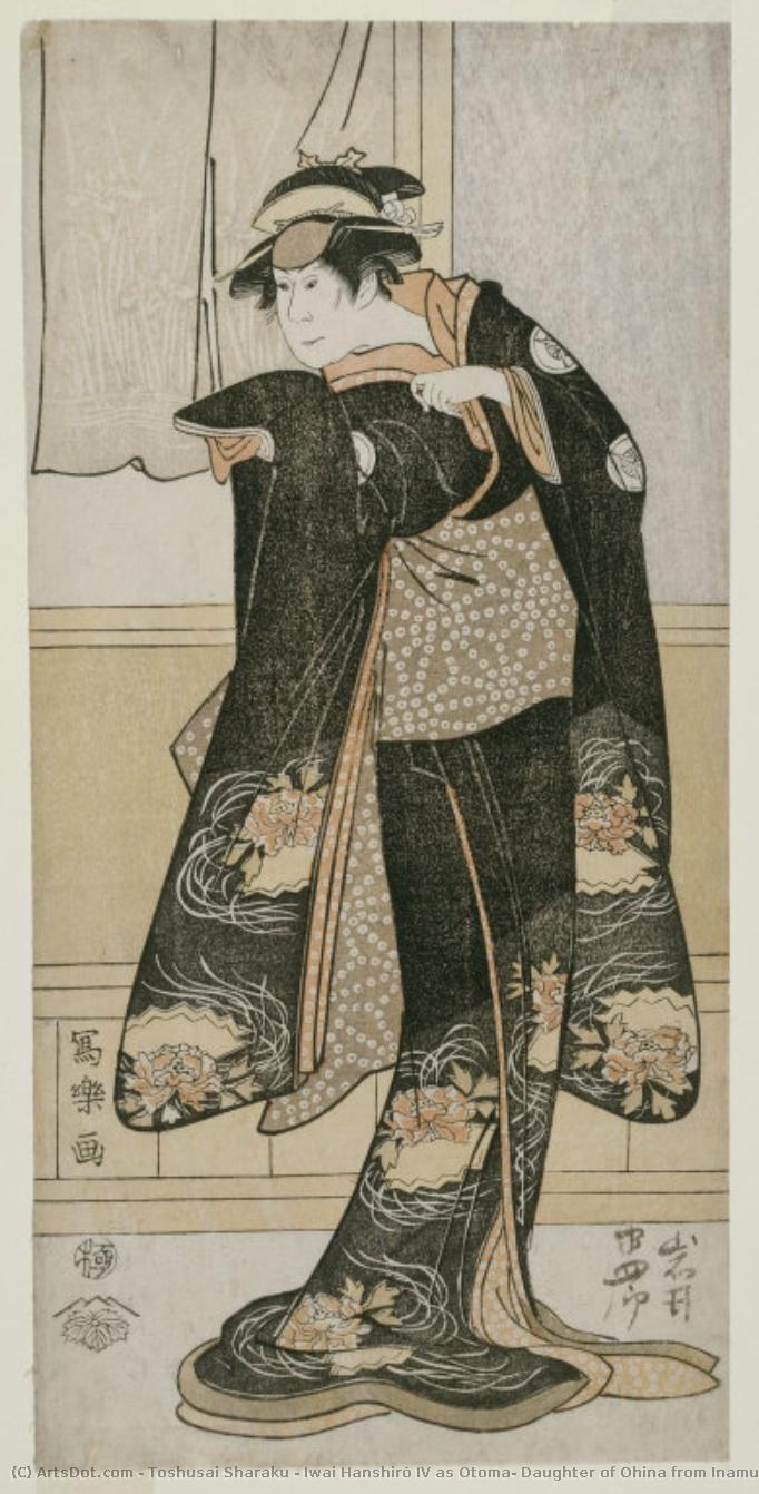 Iwai Hanshirō Iv As Otoma, Daughter Of Ohina From Inamuragasaki In Kamakura, Actually Kikusui, The Wife Of Kusunoki Masashige — Toshusai Sharaku