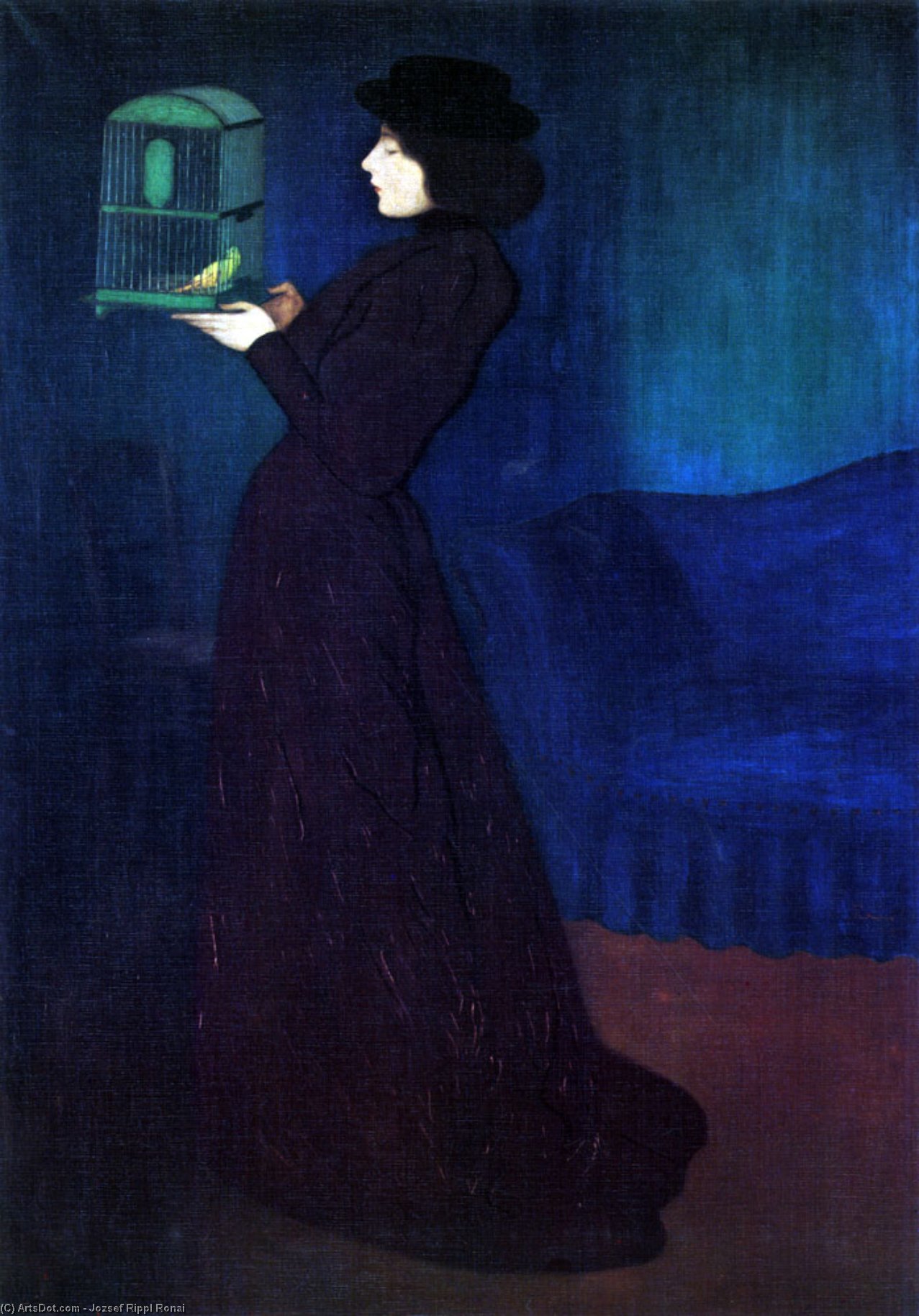 Woman With A Bird Cage — József Rippl-rónai