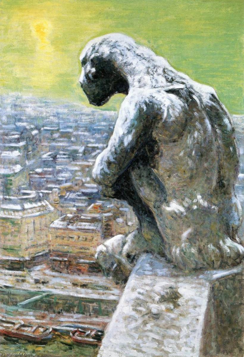 Gargoyle Of Notre Dame (also Known As Gargoyle Of Notre Dame Portruding Above The Seine) — Nicolas Tarkhoff