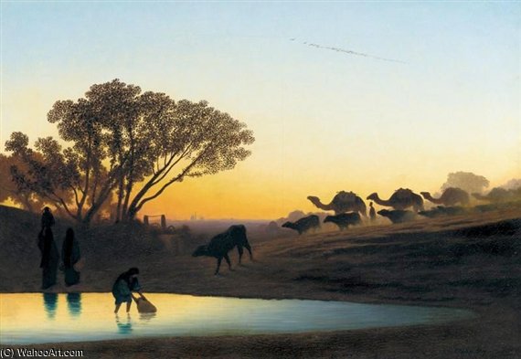Sunset On The Nile — Charles Théodore Frère Dit Frère Bey