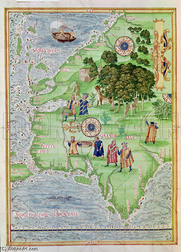 The Spice Trade In The Moloccas — Guillaume Le Testu