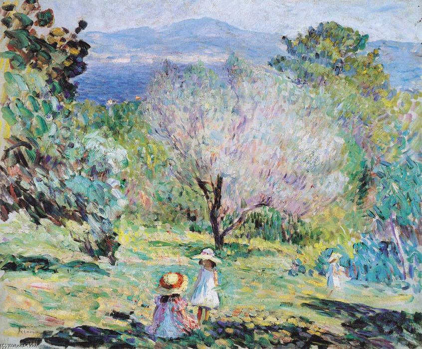 Girls In A Landscape In Cannes — Henri Lebasque