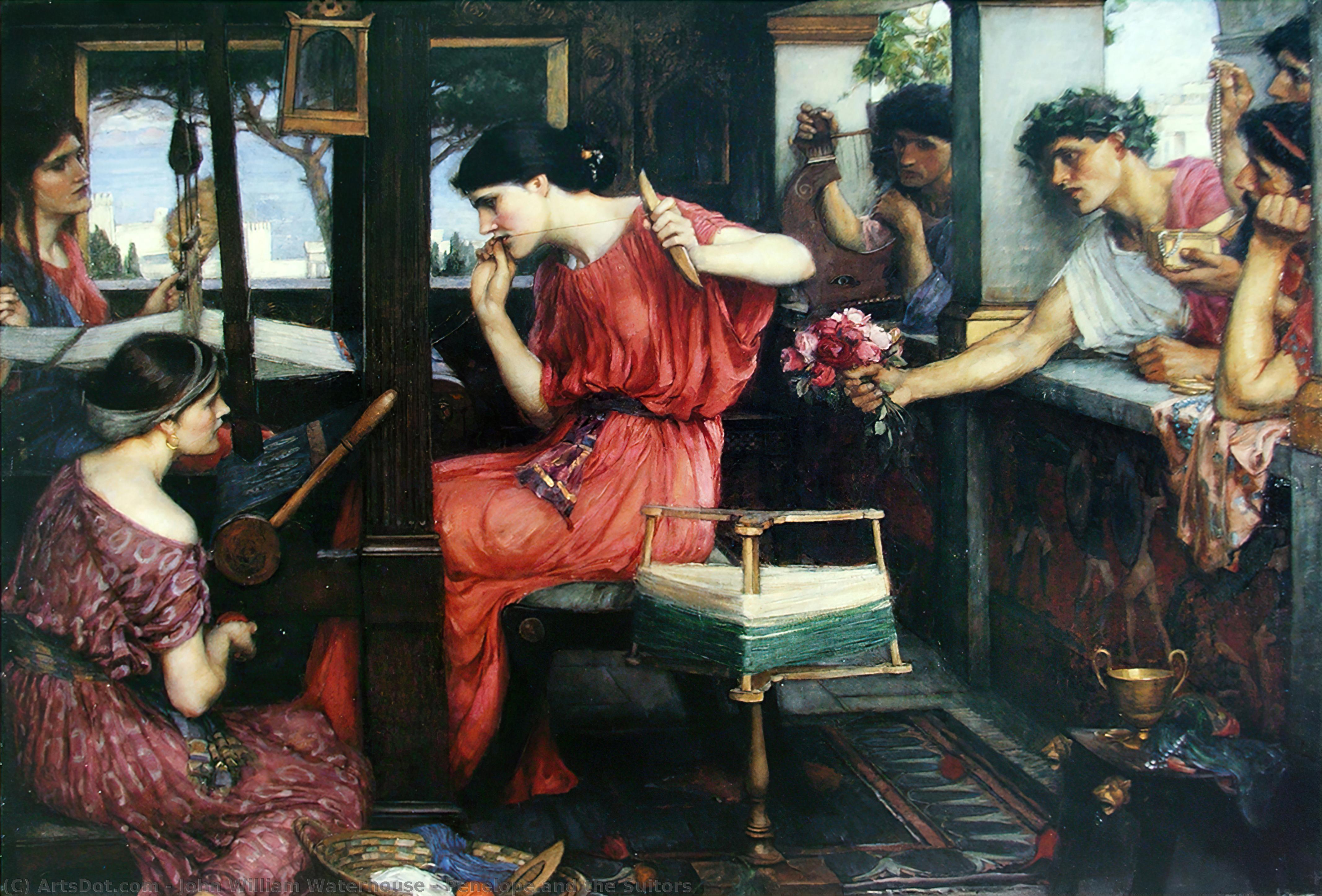 Discover "penelope & The Suitors" By John William Waterhouse – A Stunning Pre-raphaelite Masterpiece! Explore Mythology, Beauty, And Rich Detail In This 1912 Oil Painting. Penelope And The Suitors Artworks_database /en/art/john-william-waterhouse-penel — Džon Vilijam Voterhaus
