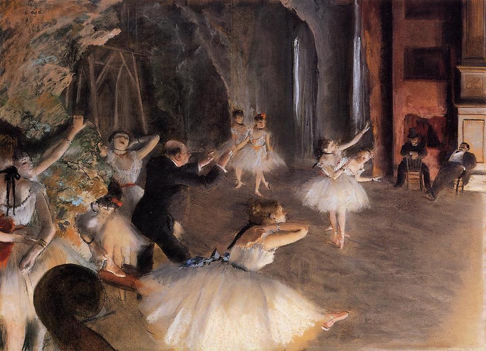 The Rehearsal On Stage — ヒラール・ジェームズ・エドガー・デガス