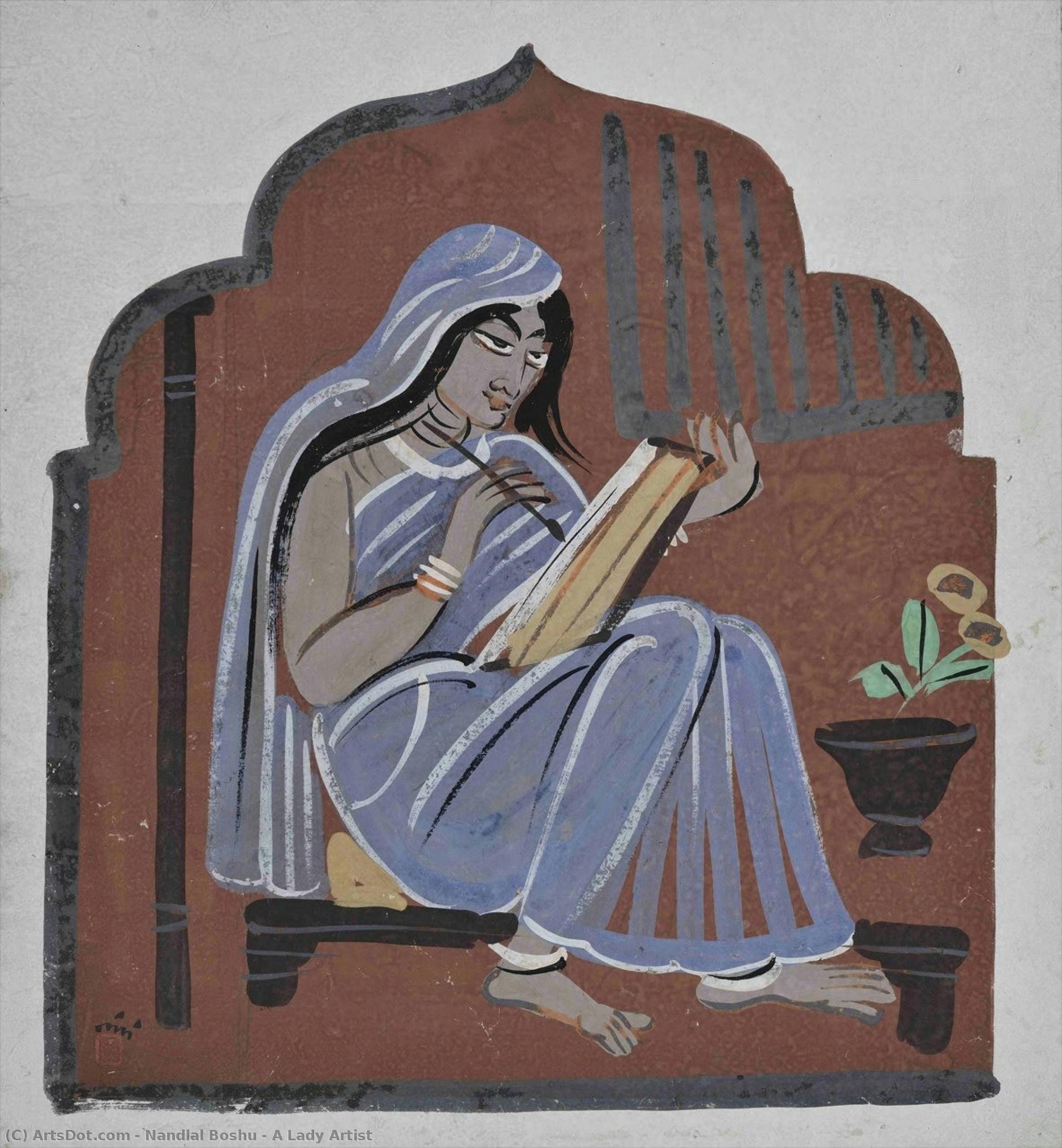 A Lady Artist — Нандалал Бос