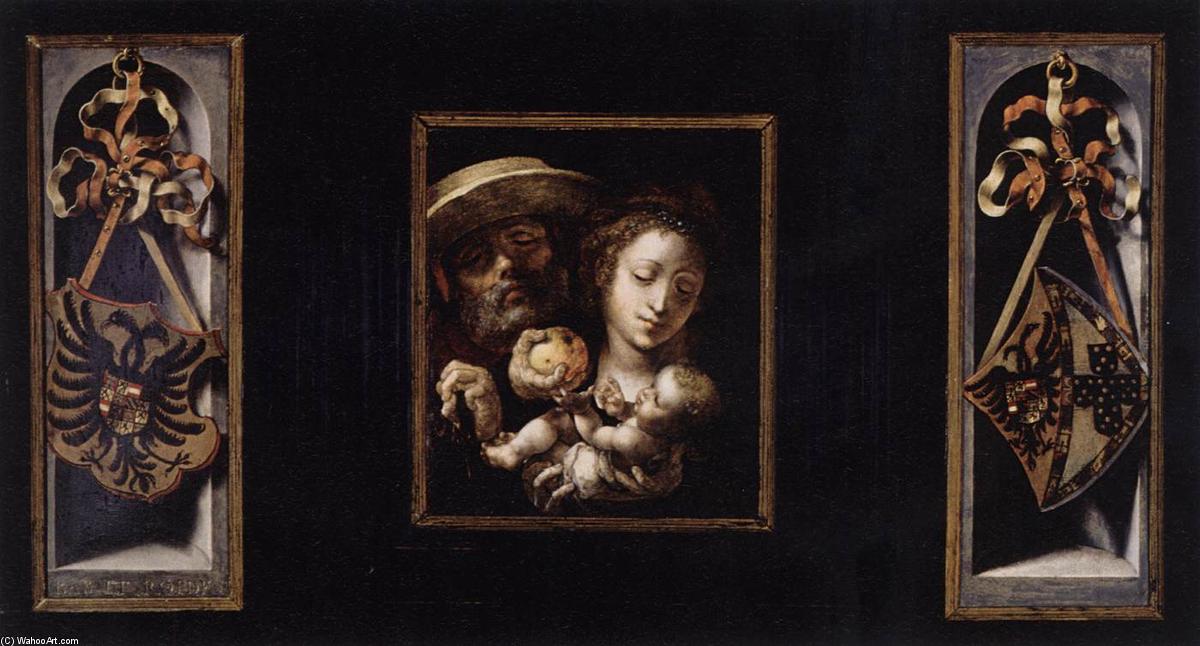 The Holy Family With Coats Of Arms — Master Of The Lille Adoration