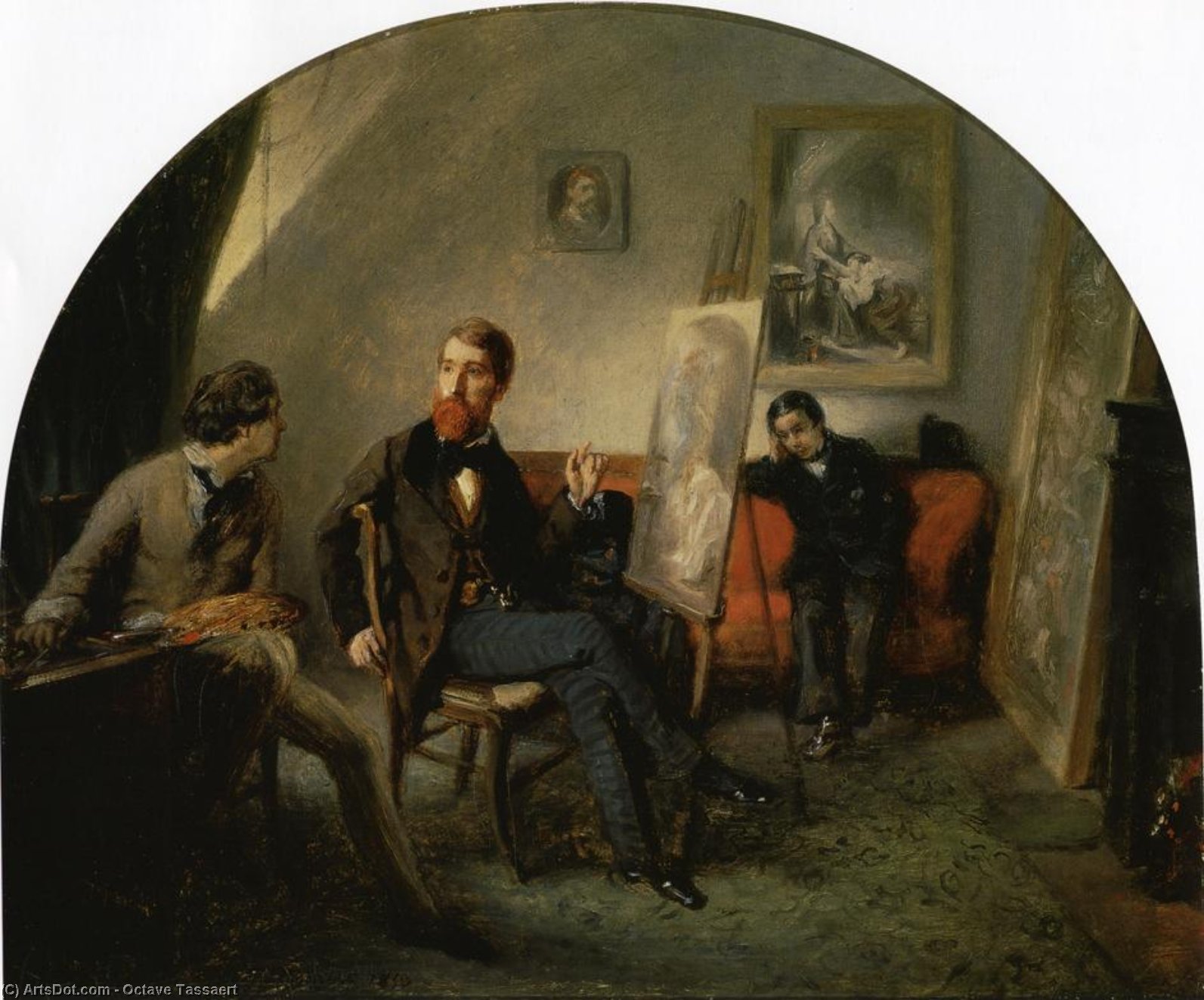 The Painter's Studio — Nicolas François Octave Tassaert