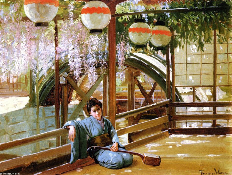 A Japanese Bridge (kameido Shrine) — Theodore Wores
