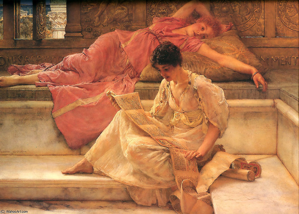 The Favourite Poet — Lourens Alma Tadema