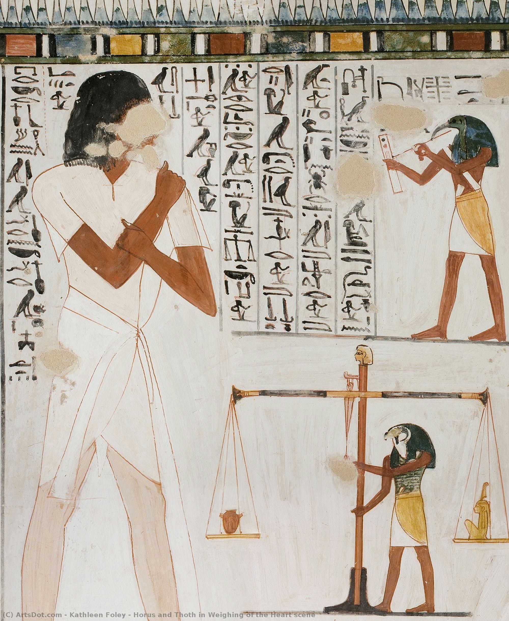 Horus And Thoth In Weighing Of The Heart Scene — Kathleen Foley