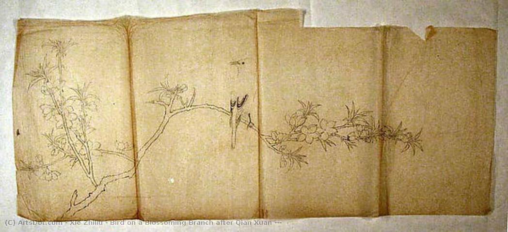Bird On A Blossoming Branch After Qian Xuan (?) — Xie Zhiliu