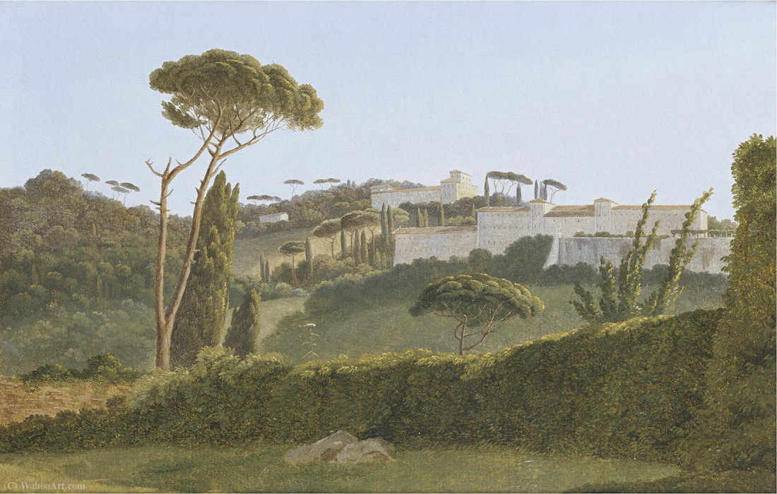 A View Of The Pines Of The Villa Borghese From The Back Of The Villa Medicis — Pierre Athanase Chauvin