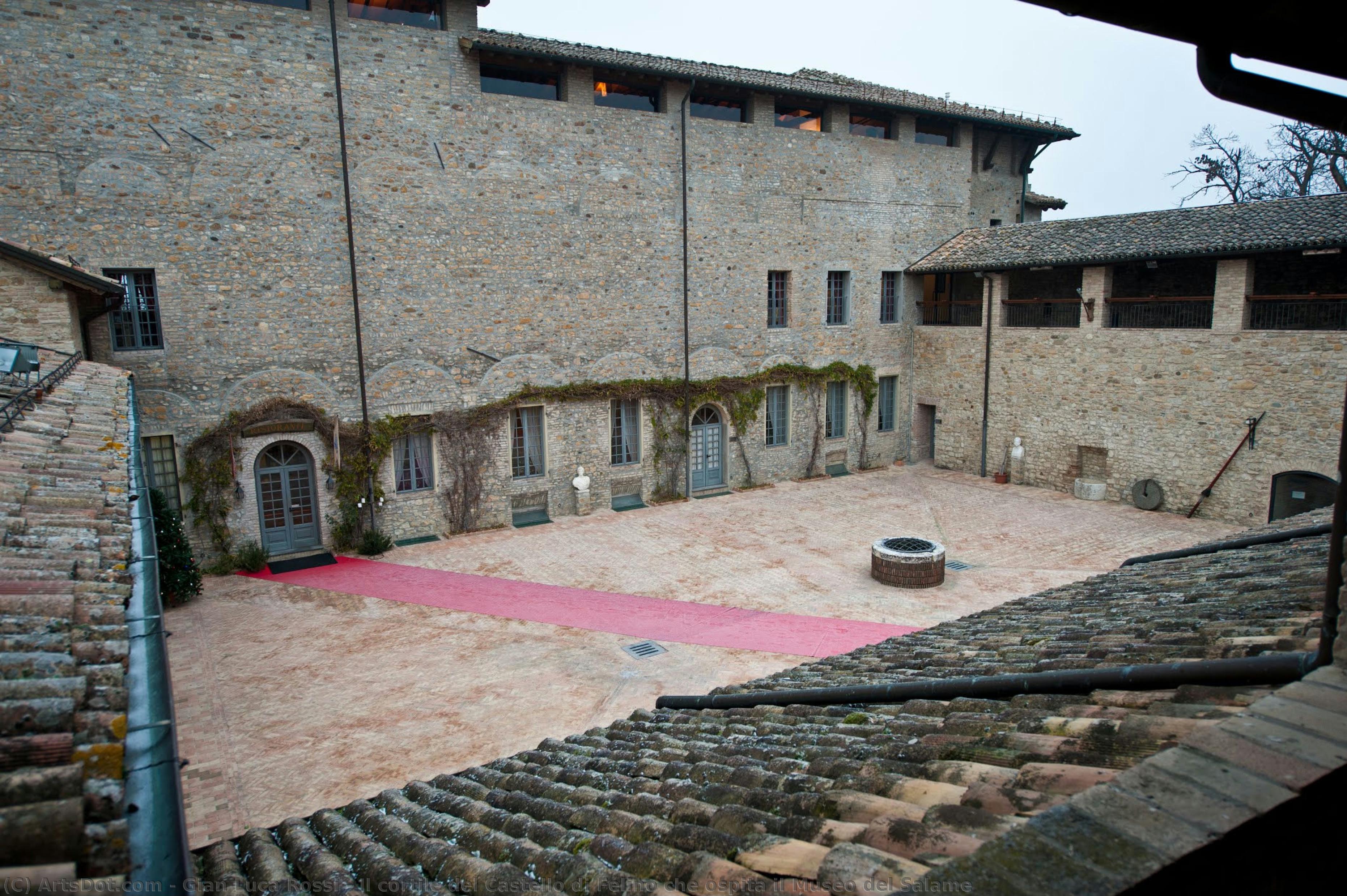 Il Cortile Del Castello Di Felino Che Ospita Il Museo Del Salame — Gian Luca Rossi
